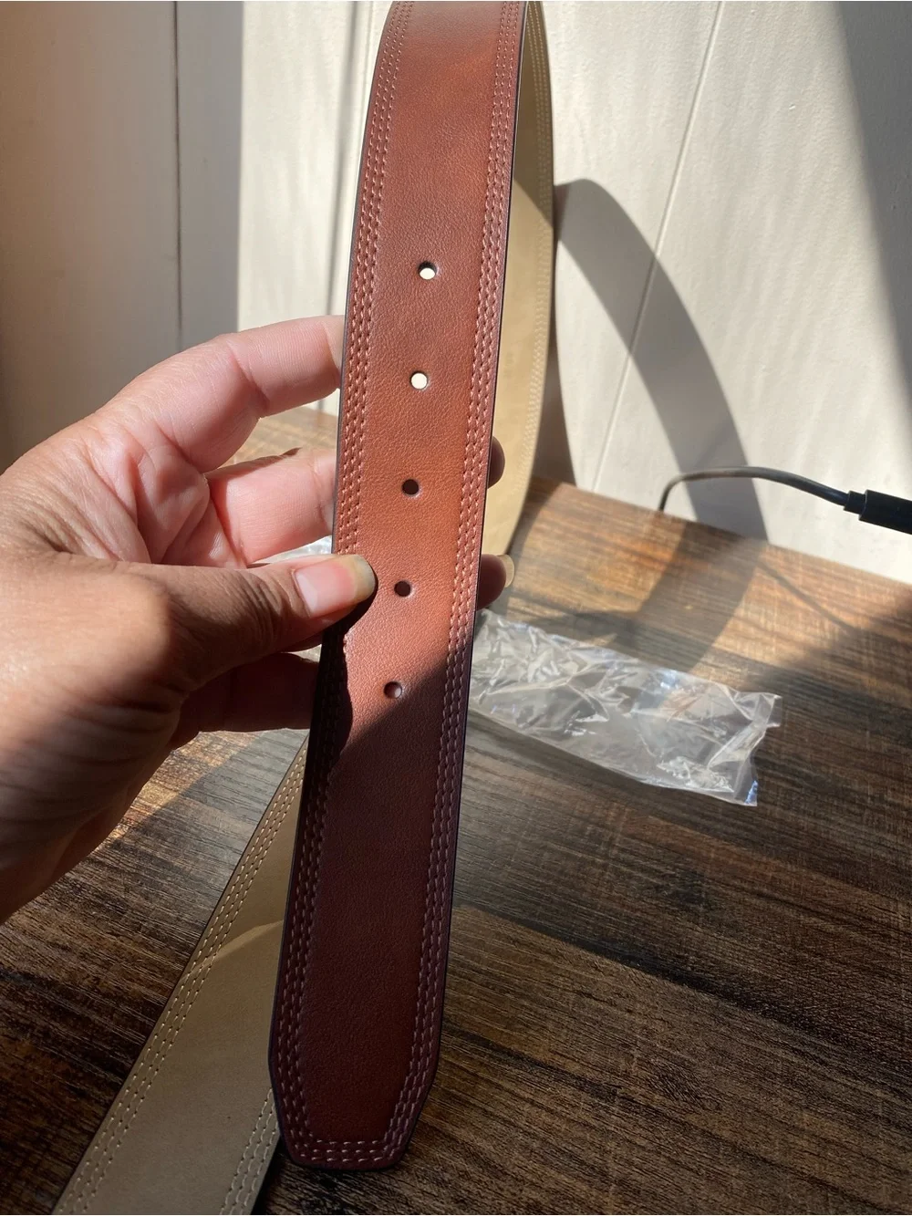 Status Accessories Men’s Leather Belt, 38”
